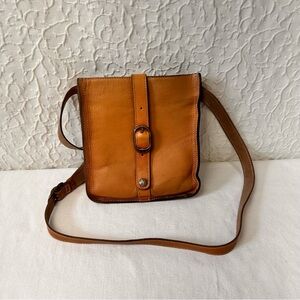 Patricia Nash Venezia Purse Tan Italian Leather Pouch Slim